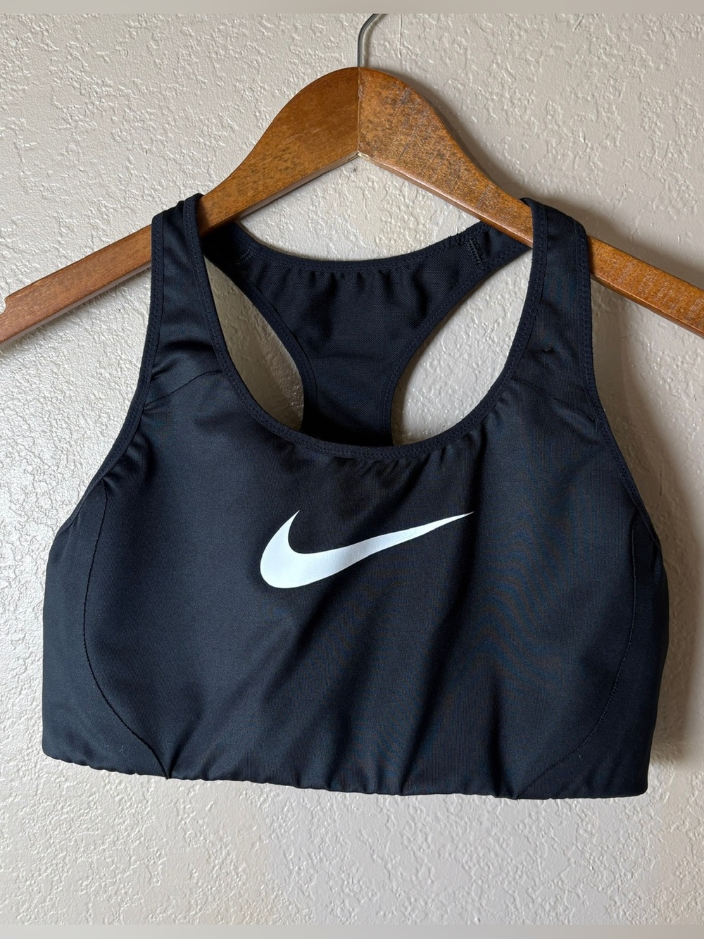 Nike Black Sports Bra with White Swoosh